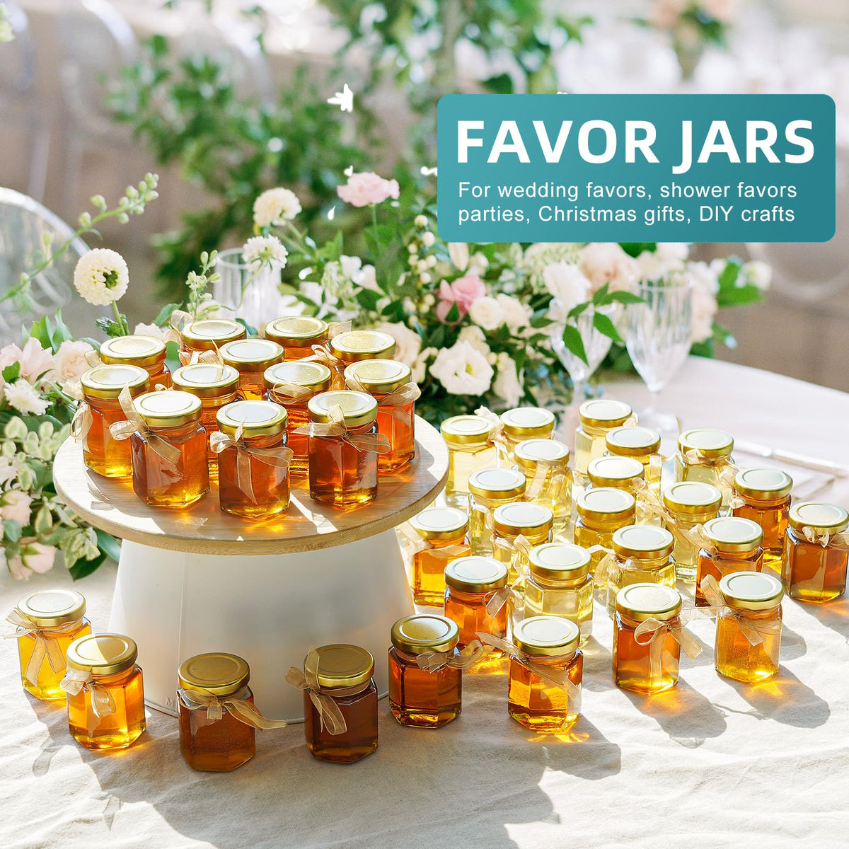 Ritayedet six sided glass jars showcase contents clearly and save space