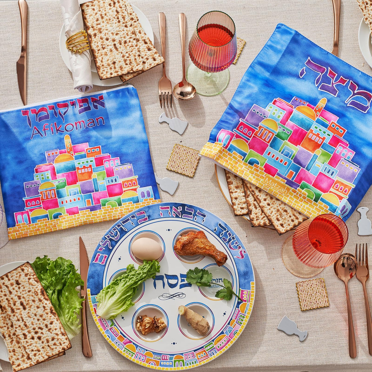 Rite Lite Jerusalem Seder Plate decorative hostess piece elevating holiday tables.