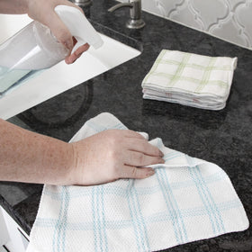 Ritz 12x12 inch dish cloths fit standard counters and sinks for versatility.