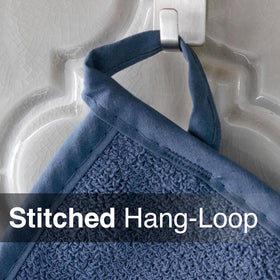 RITZ Terry Potholders 2-pack with hanging loop for convenient storage.