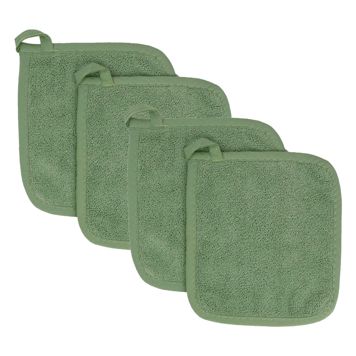 RITZ Royale Terry Potholder set in Juniper provides heat protection.