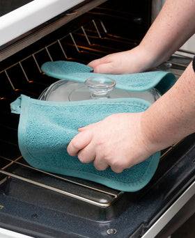 RITZ Terry Potholder colorful-pack matches kitchen decor while protecting surfaces.