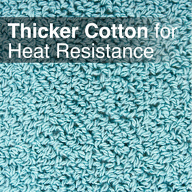 RITZ Royale Terry Potholder doubles as a hot pad to protect delicate surfaces