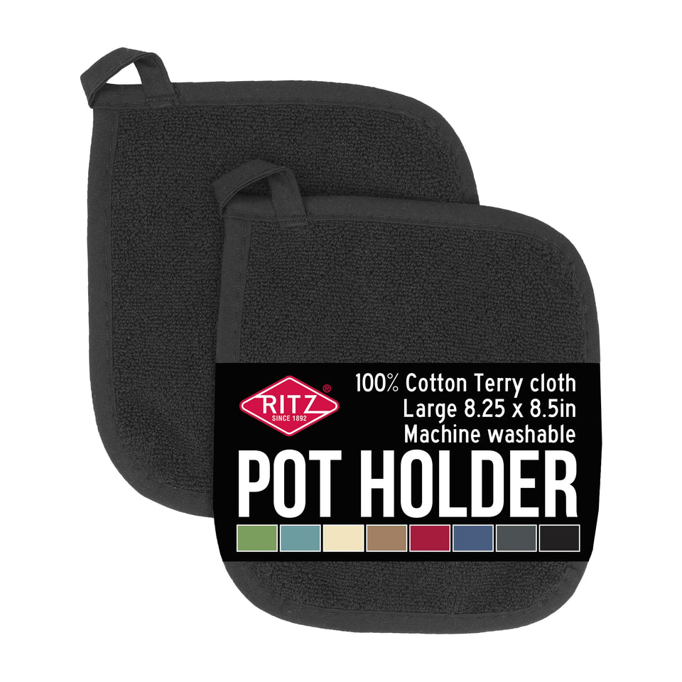 Ritz Terry Potholder duo with durable cotton and ergonomic grip.