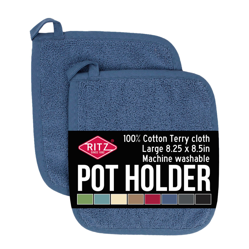RITZ Terry Potholder heat protection with ergonomic grip for safe oven handling.
