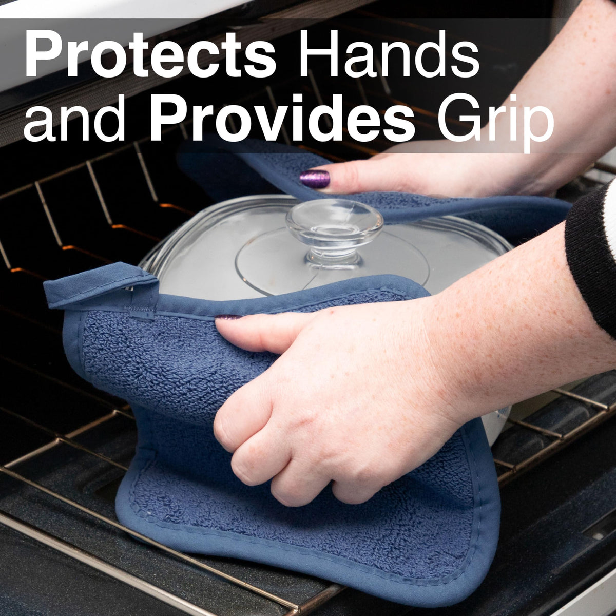 Ritz Terry potholder machine washable for effortless cleaning.