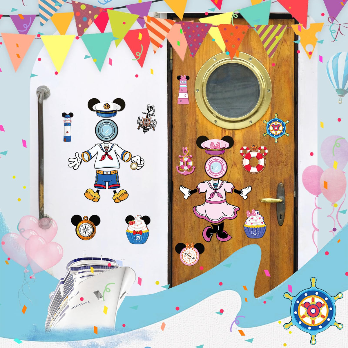 RiVolTa anchor mouse magnet provides playful sea-themed decor on cars and fridges.