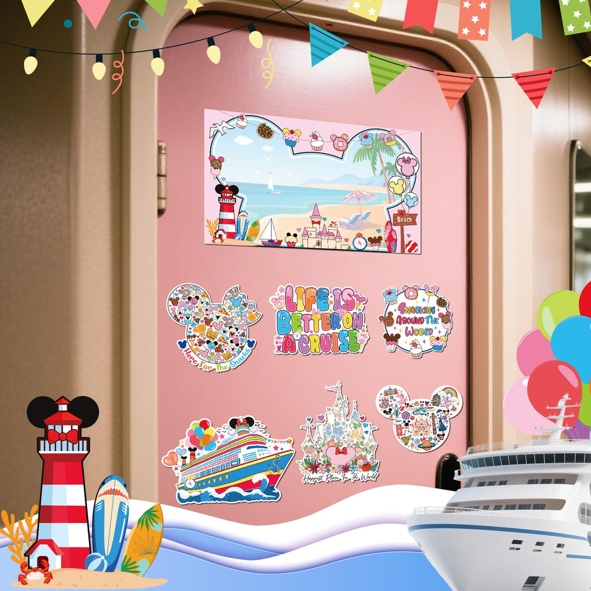 RiVolTa mouse cruise magnet with castle motif adds playful cabin decor