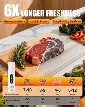 RIWUSI auto seal mode provides quick one touch sealing for busy kitchens