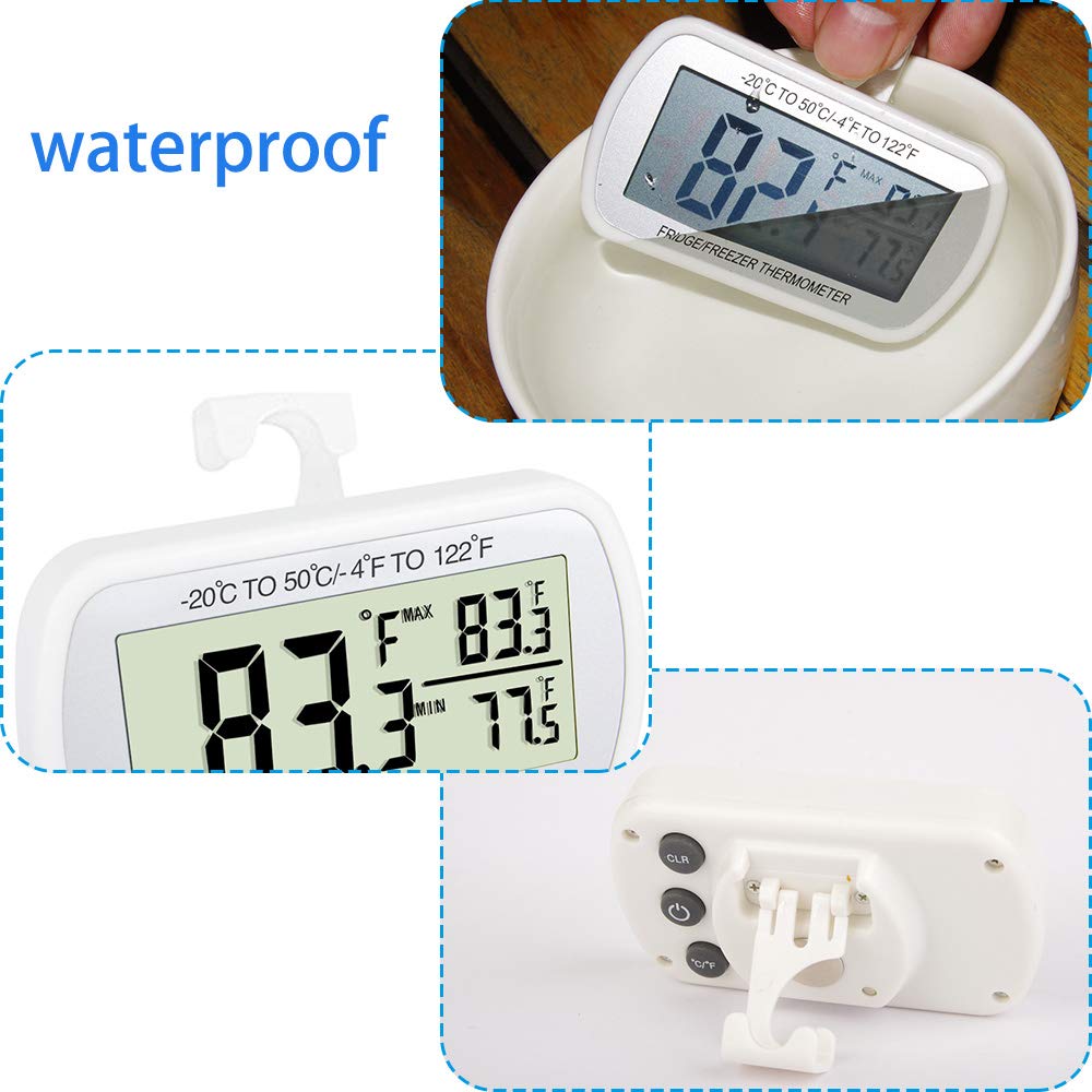 RIY waterproof ABS thermometer with included CR2032 battery