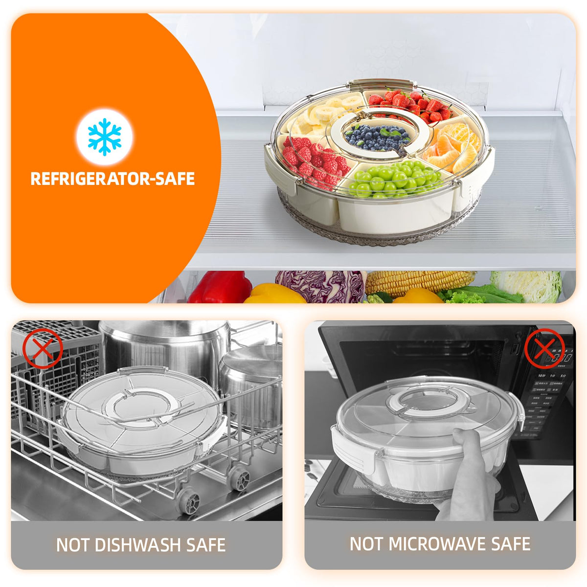 riyeloi removable compartments for easy cleaning after use
