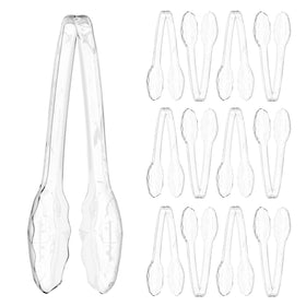 R-kay 12-pack large plastic serving tongs for buffet setups, durable for daily use.