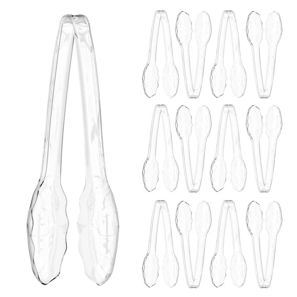R-kay 12-pack large plastic serving tongs for buffet setups, durable for daily use.