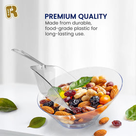 R-kay 8 plastic scoops 6.5 inch ideal for precise serving and quick refills.