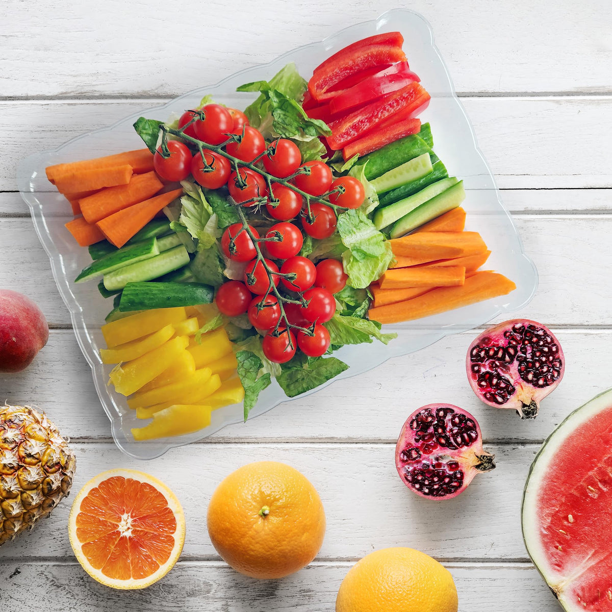 R-KAY heavy-duty plastic serving trays built to endure frequent use at weddings and casual events.