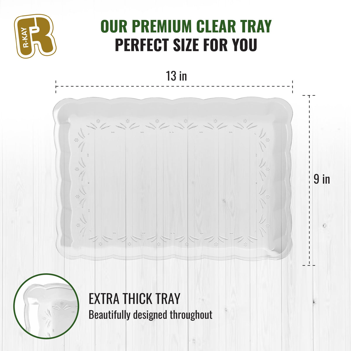 R-KAY reusable and disposable-friendly trays simplify cleanup after celebrations.