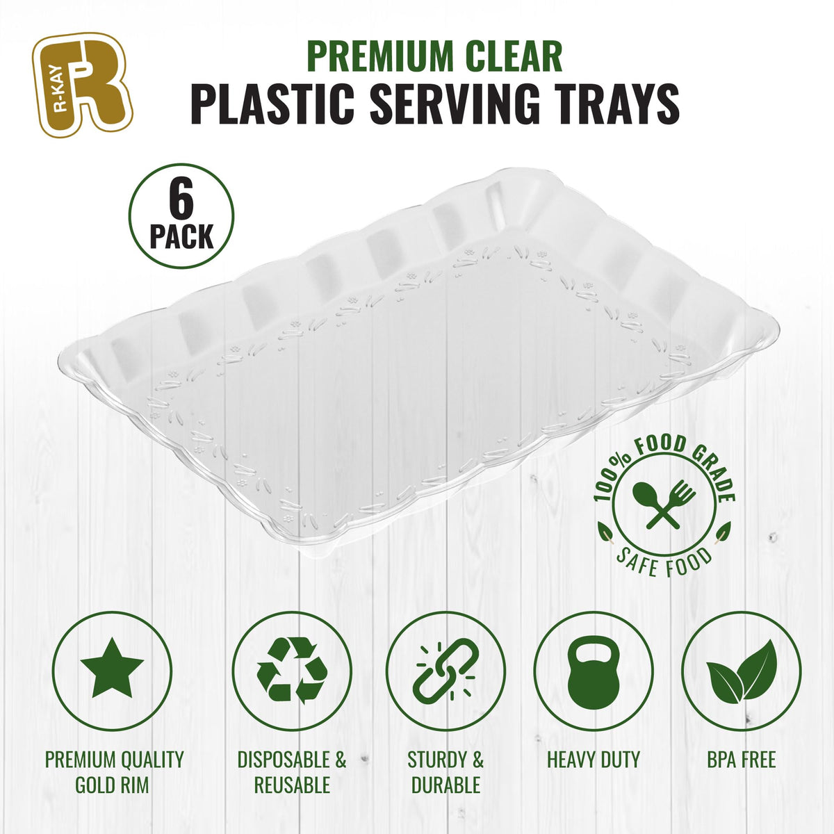 R-KAY six-tray bundle ideal for buffet-style serving at gatherings and events.