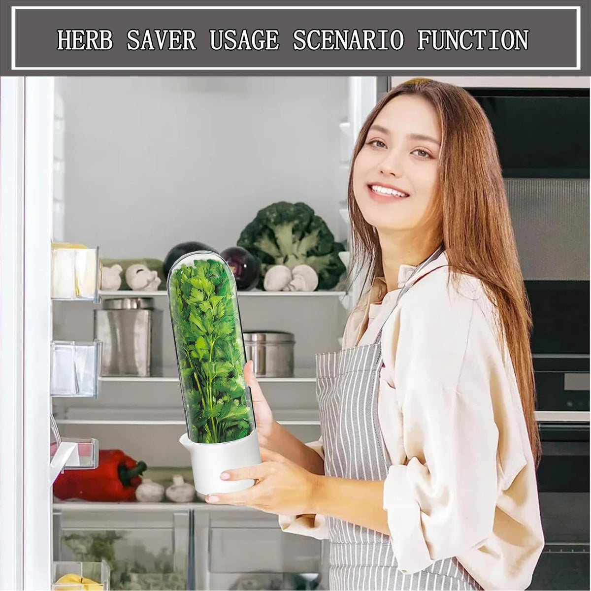 Rkssws Herb Saver compatible with cilantro parsley mint, extends freshness