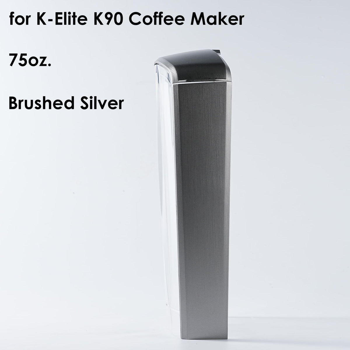 RLPARZOICE 75oz reservoir close-up of brushed-silver finish, showcasing durability and style.