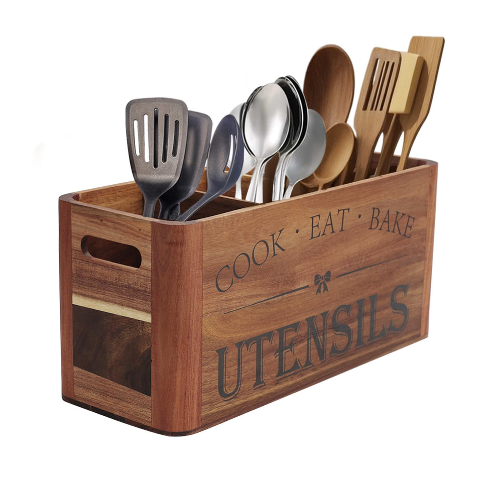 RMCOKGX utensil holder with four compartments on countertop for easy reach