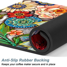 Rnivvi countertop mat organizes espresso accessories neatly for a clutter-free setup.