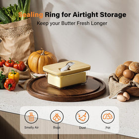 Road to purification airtight seal preserves butter freshness in fridge or on counter.