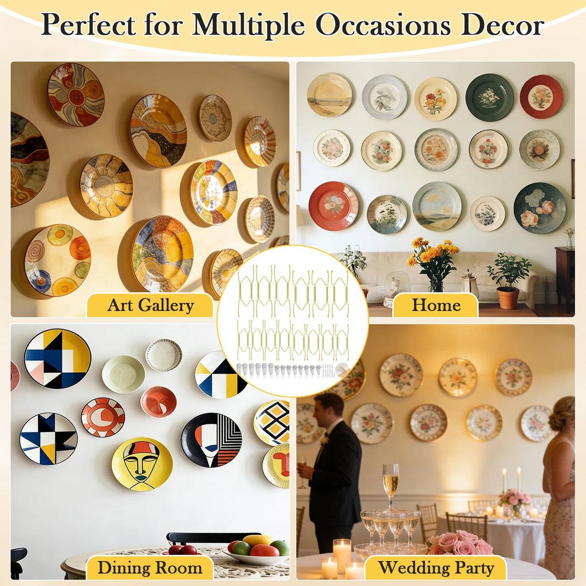 Roadplum included wall hooks simplify hanging and rearranging decor.