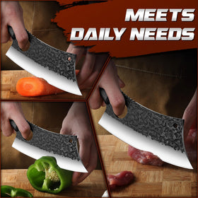 ROCOCO meat cleaver hanging hole design for easy storage.