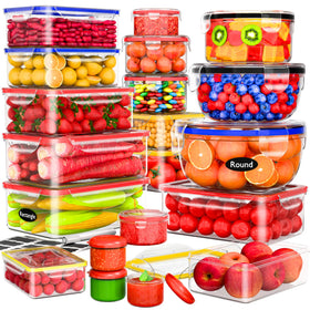 RockBerry 40-pc set with airtight lids for leak-proof meal prep