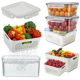 RockBerry 300ml container with removable colander for easy washing and draining.