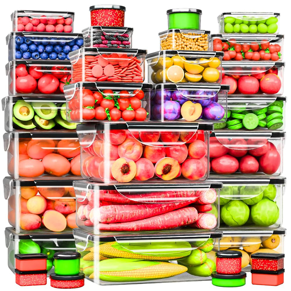 RockBerry 66pcs rectangular 85oz container for bulk meal prep and organization.