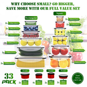 RockBerry square 67oz container with clear lid for versatile fridge storage.
