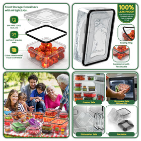 RockBerry transparent container with lid enhances meal prep visibility and freshness.