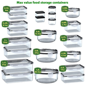 RockBerry airtight snap-lock lids keep contents secure and fresh.