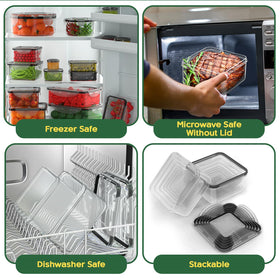 RockBerry airtight lids provide leak-proof transport and storage.