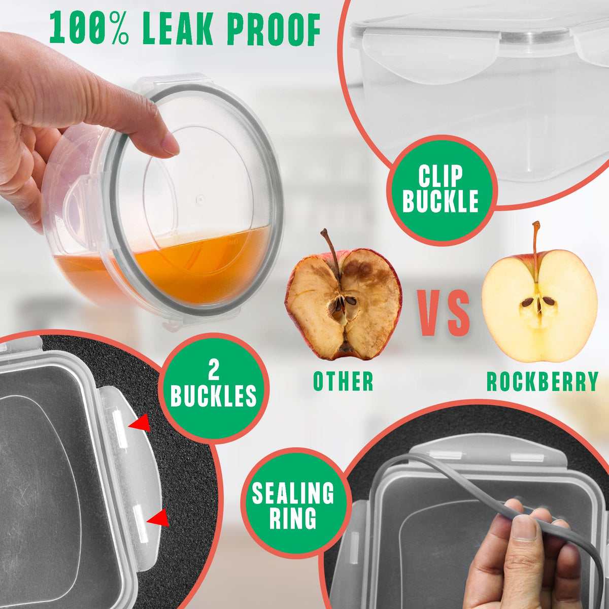 RockBerry containers safe for microwave without lids for reheating