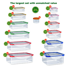 Rectangular containers in RockBerry set with varied capacities for meal prep efficiency