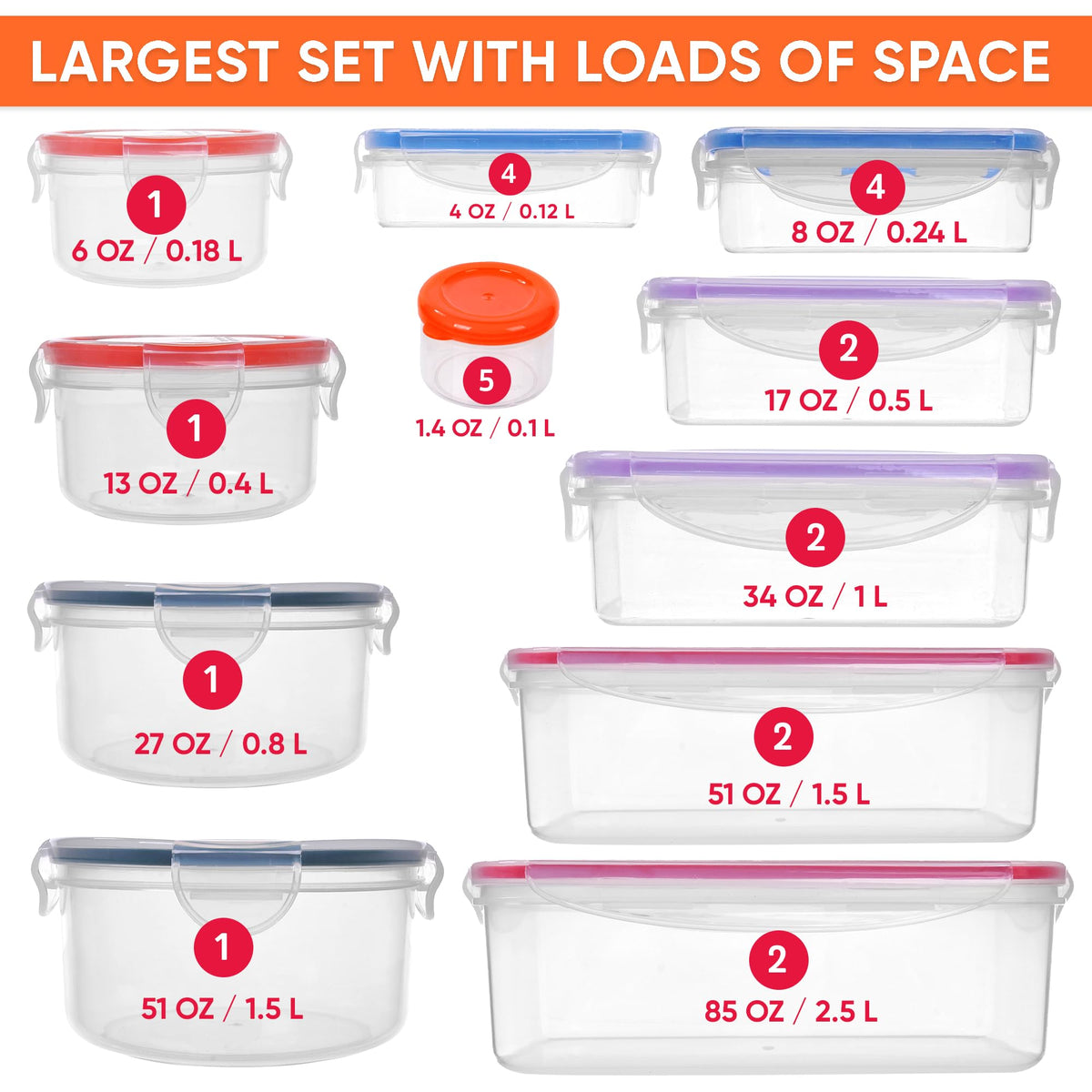 RockBerry rectangular containers in versatile sizes for batch meals and fridge organization.