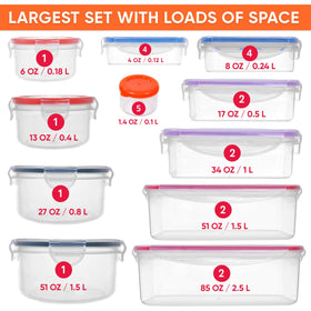 RockBerry rectangular containers in versatile sizes for batch meals and fridge organization.