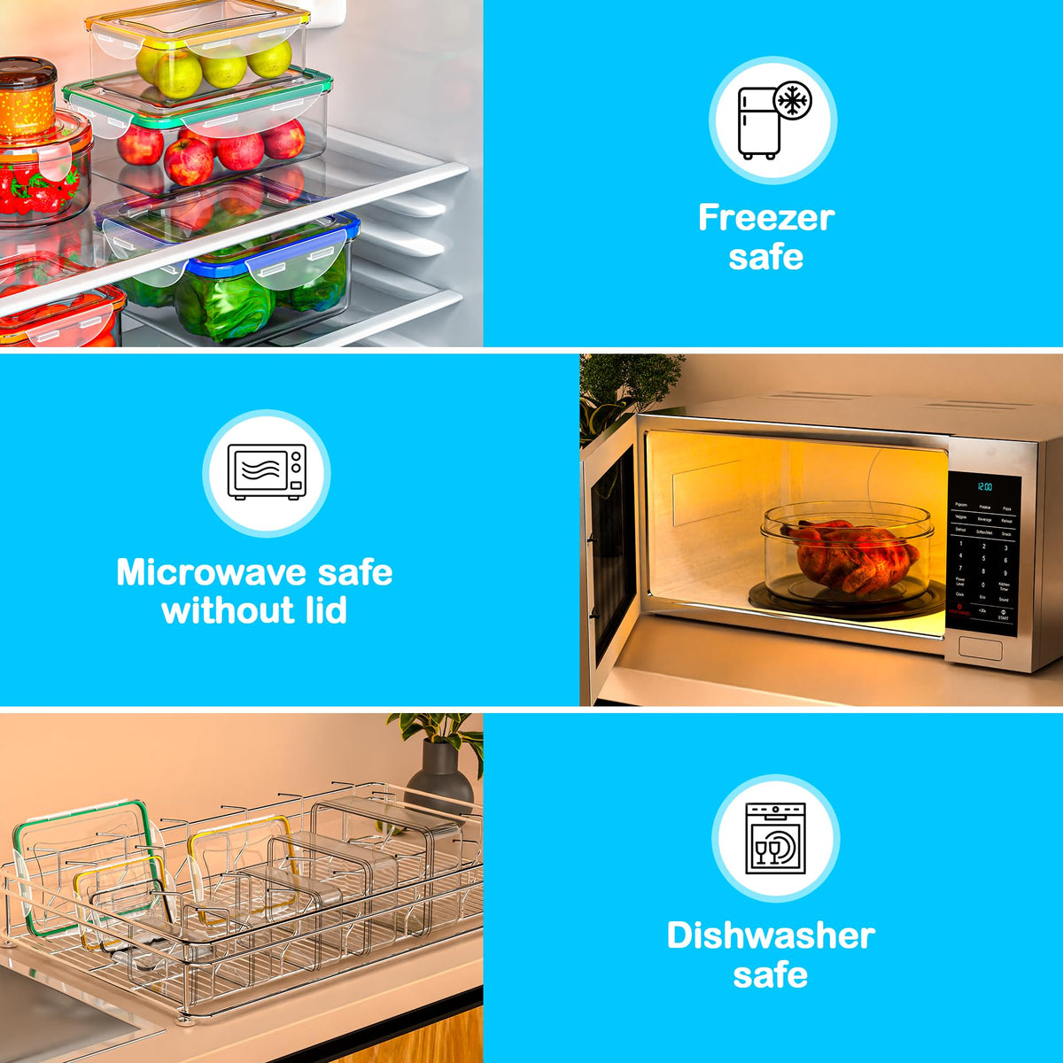 RockBerry stackable design saving kitchen and fridge space