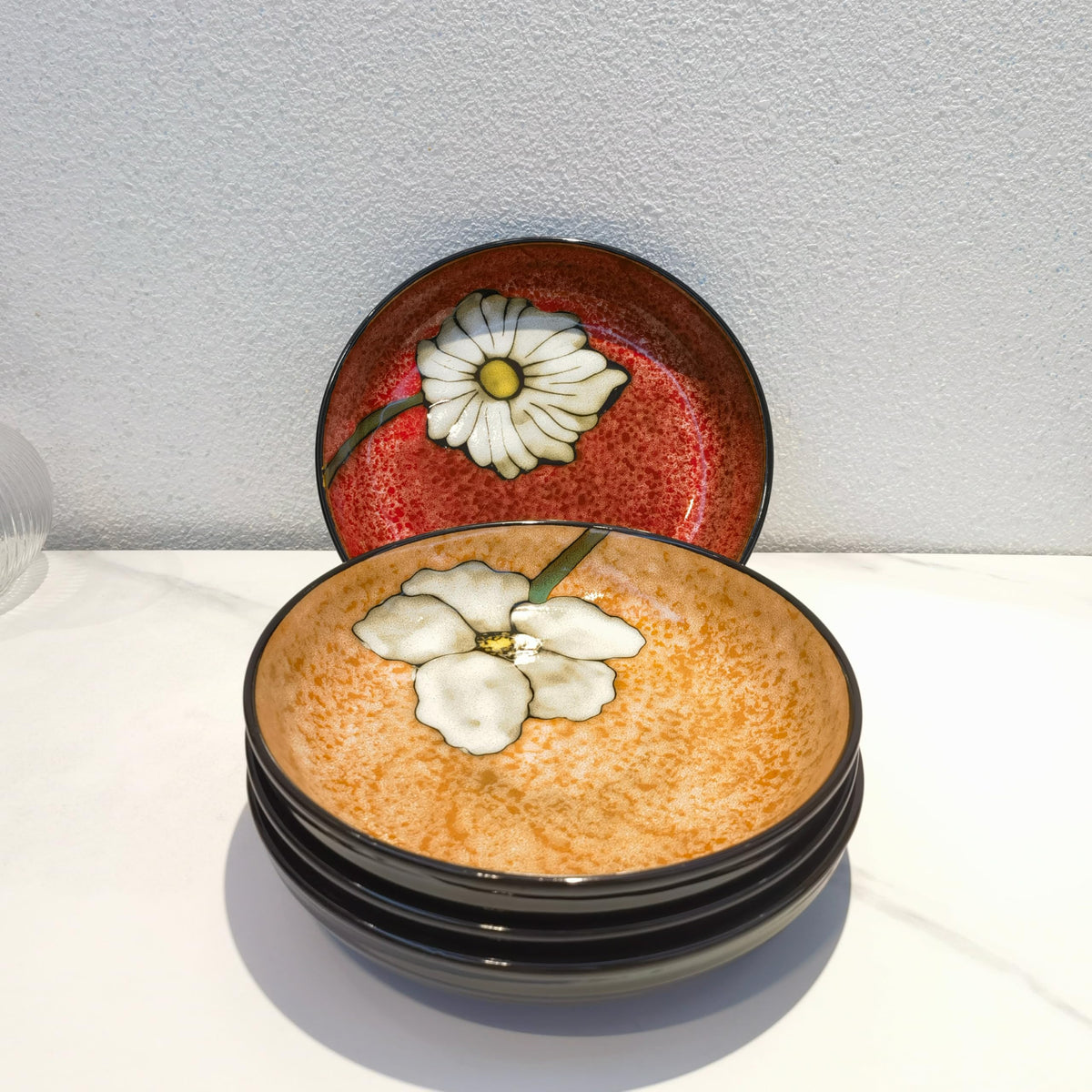 Rockgoldbug bowls stacked for compact, space-saving kitchen storage.