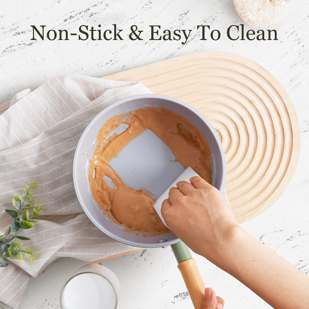 ROCKURWOK induction-compatible base ensures fast, even heating on any stove