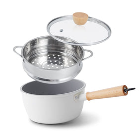 ROCKURWOK ceramic nonstick sauce pan 3qt with easy release for sauces and pasta.