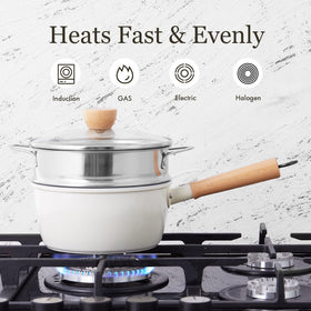 ROCKURWOK compact pot design fits small kitchens and shelves neatly.
