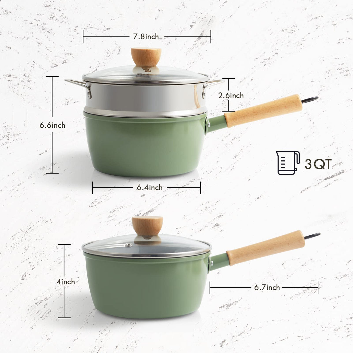 ROCKURWOK easy-clean surface means little scrubbing after cooking