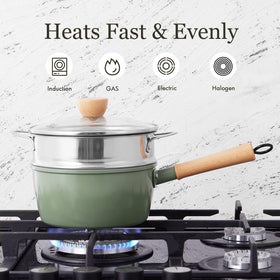 ROCKURWOK heat-resistant glass lid lets you monitor without lifting