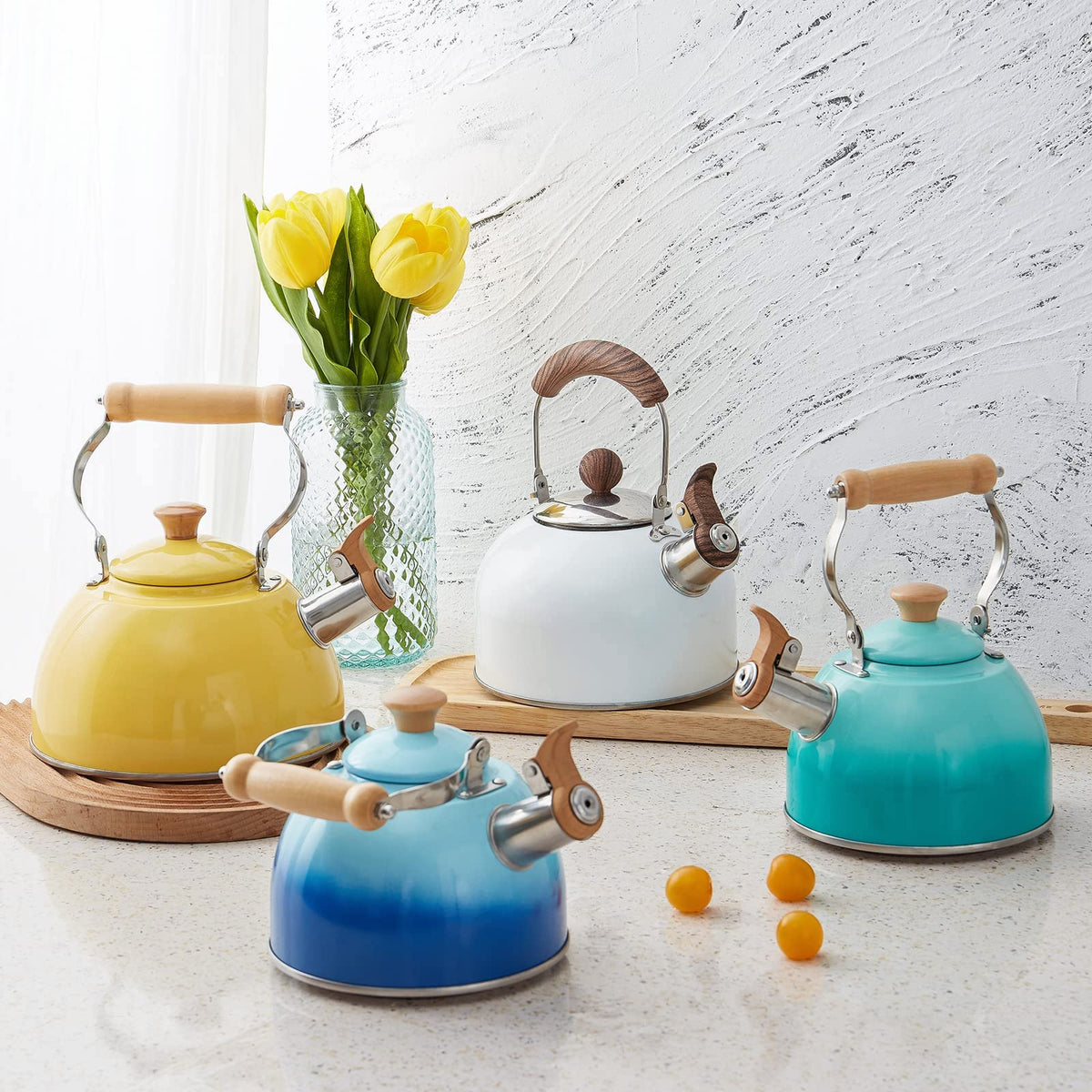 ROCKURWOK induction-compatible kettle suitable for versatile stove top use