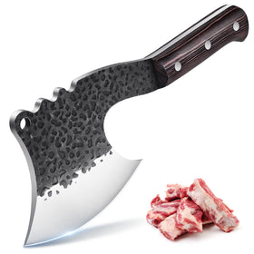 ROCOCO meat bone cleaver blade close-up shows sharp edge for precise cuts