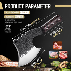 ROCOCO cleaver in kitchen and outdoor use scenario for versatile prep