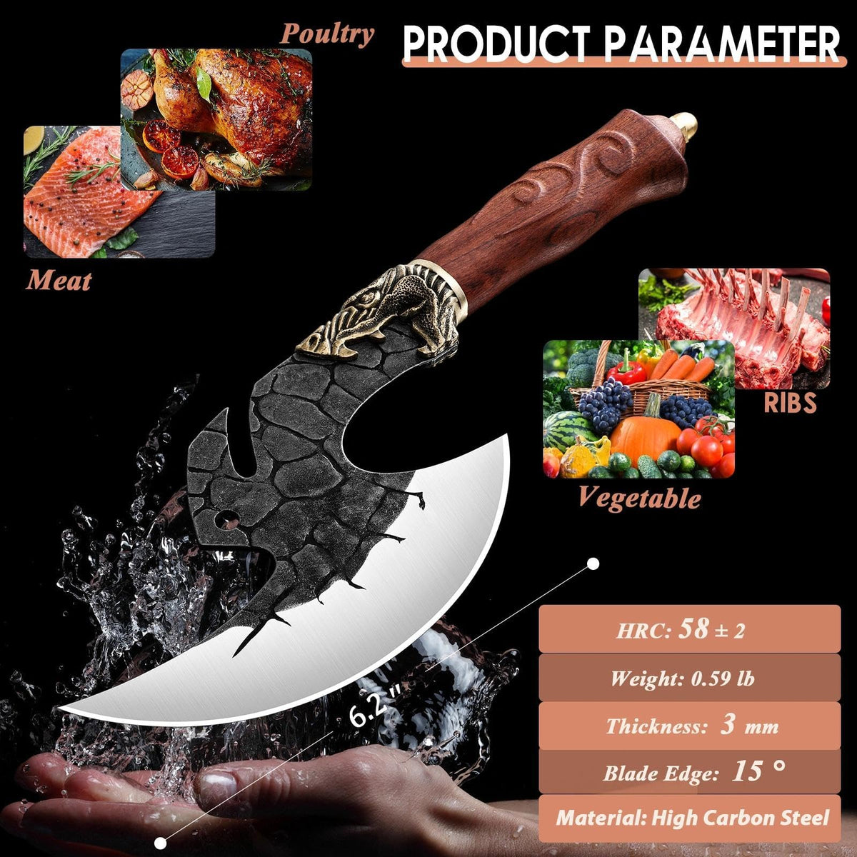 ROCOCO Viking Cleaver packaging and gifting-ready presentation